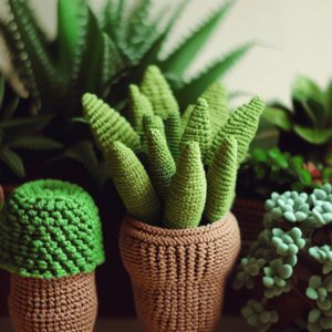 Crocheted plants